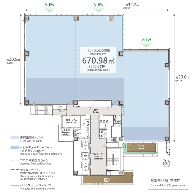 基準階（5階）平面図